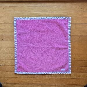 American Girl Bitty Baby Starter Collection III,Pink Security Blanket Satin Trim